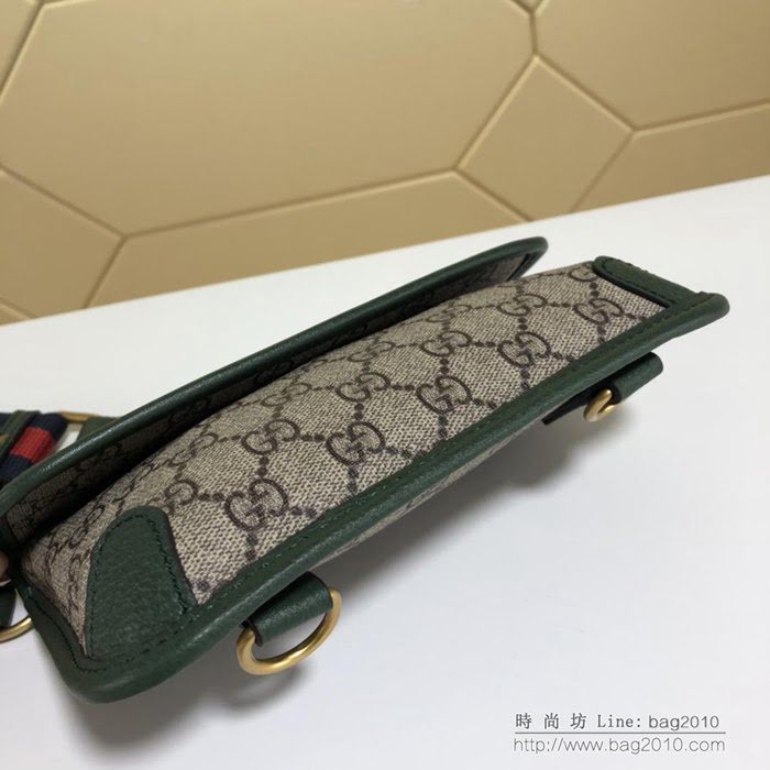 GUCCI古馳 新款 489617 Gucci女包 古馳單肩包 Gucci斜挎包 古馳虎頭標 肩帶可調 可做胸包腰包斜挎包 pvc/綠色  ydgq3425